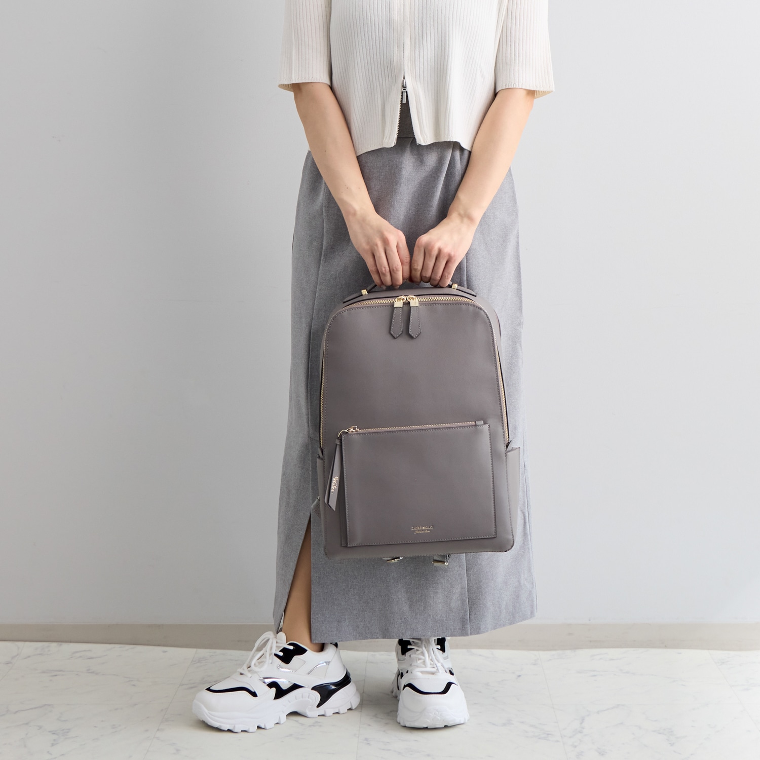 Jewelna Rose ウェールズ リュックサック A4サイズ 13.3インチPC収納 本革 送料無料 11925 12:グレー A4サイズ