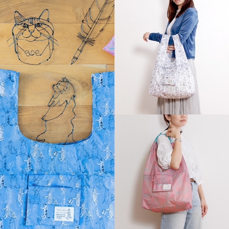 ace./エース HAyU マルシェバッグ 17871 11:ネコヘッドA