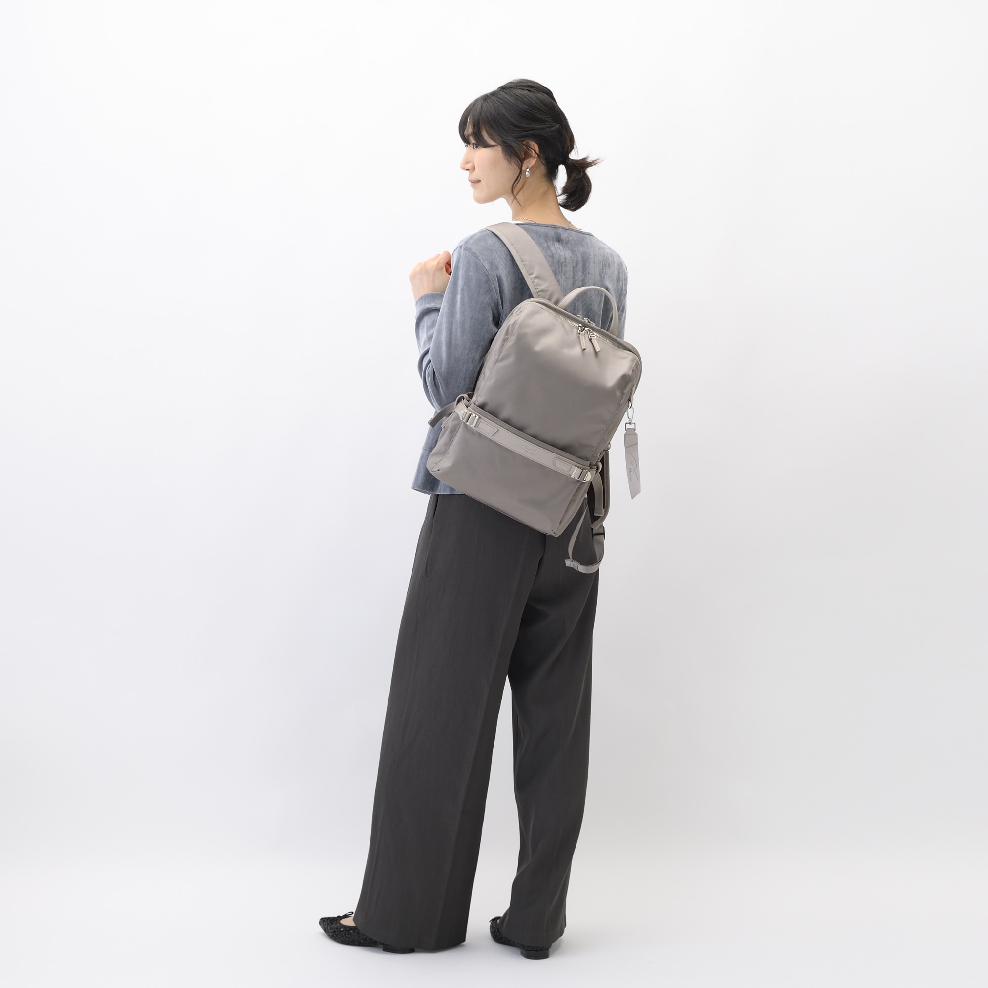 W&.Day/Night リッカ2 スクエアリュック A4サイズ 14.0インチPC収納 19152 11:スモーキーピンク A4/14.0インチPC収納