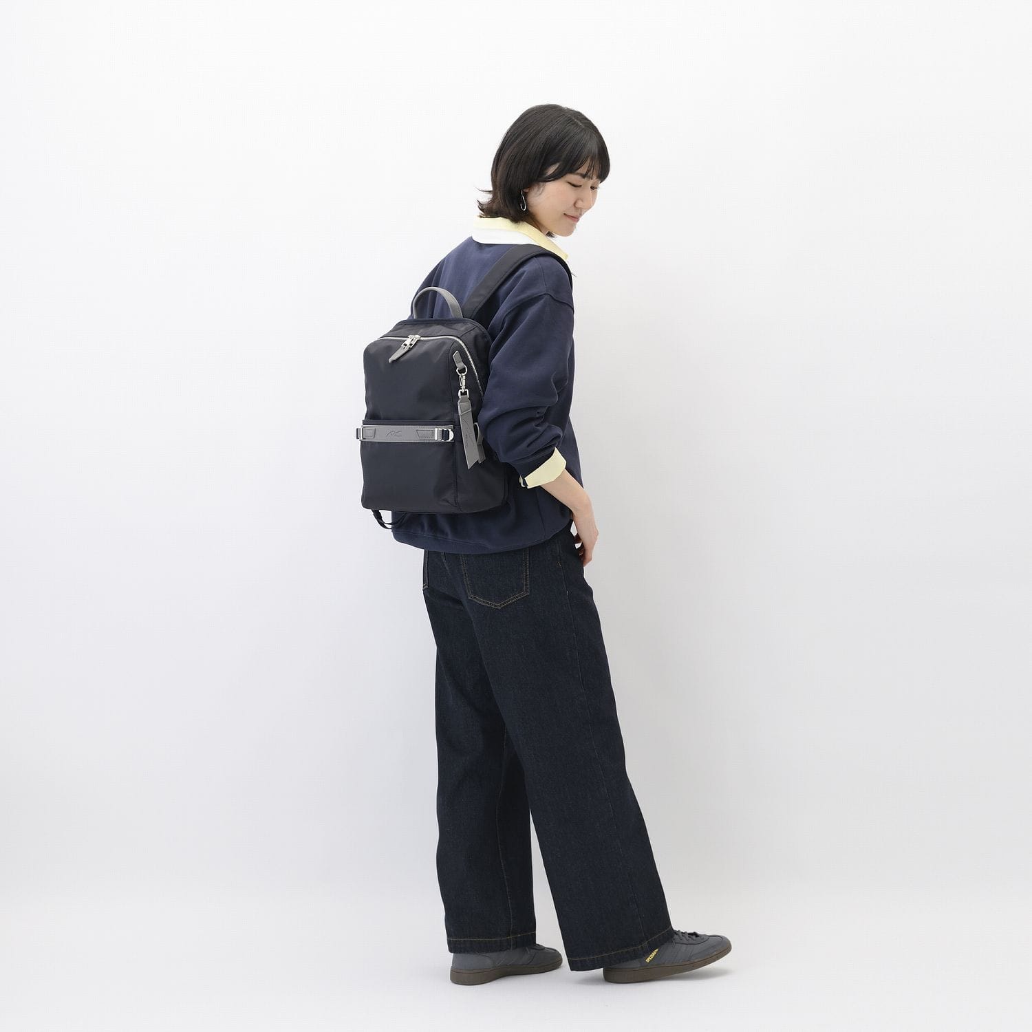 W&.Day/Night リッカノーツ スクエアリュック A4サイズ 13.3インチPC収納 19161 03:ネイビー A4/13.3インチPC収納