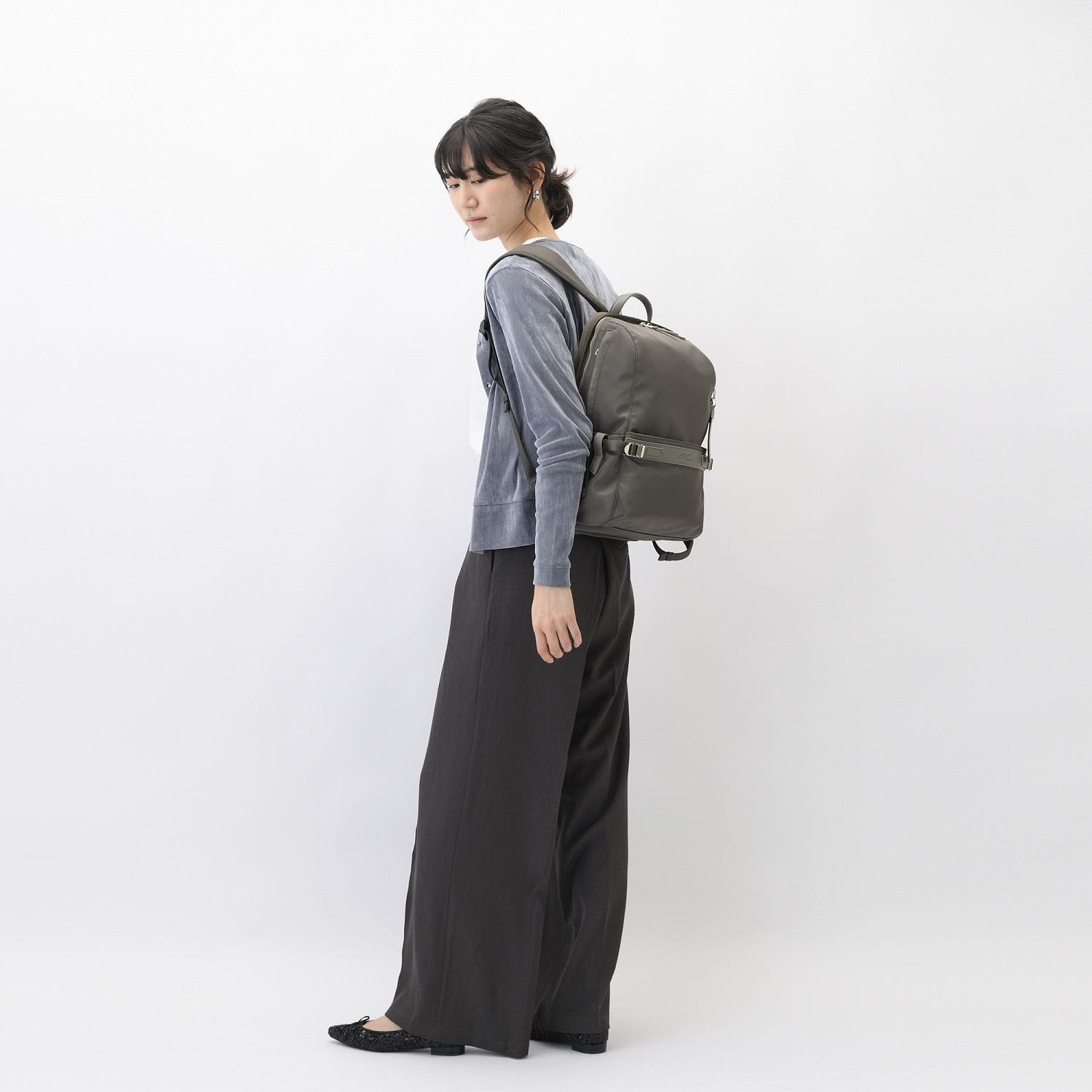 W&.Day/Night リッカノーツ スクエアリュック A4サイズ 14.0インチPC収納 19162 09:ダークグレー A4/14.0インチPC収納