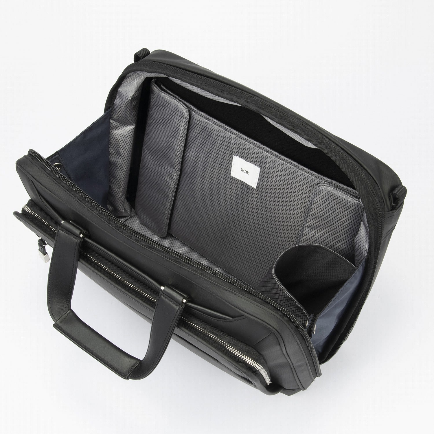 ace./エース EVL-4.0 10th LTD ブリーフ 1気室 A4 14インチPC ビジネスバッグ 68951 03:ネイビー A4ブリーフ/1気室エキスパンダブル/13-17L