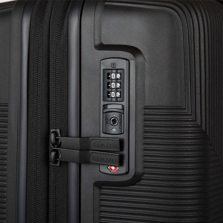 RIMINI/リミニ INJ417 スーツケース 機内持ち込み 双輪 32/37L エキスパンダブル 05821 01:ブラック 32/37L