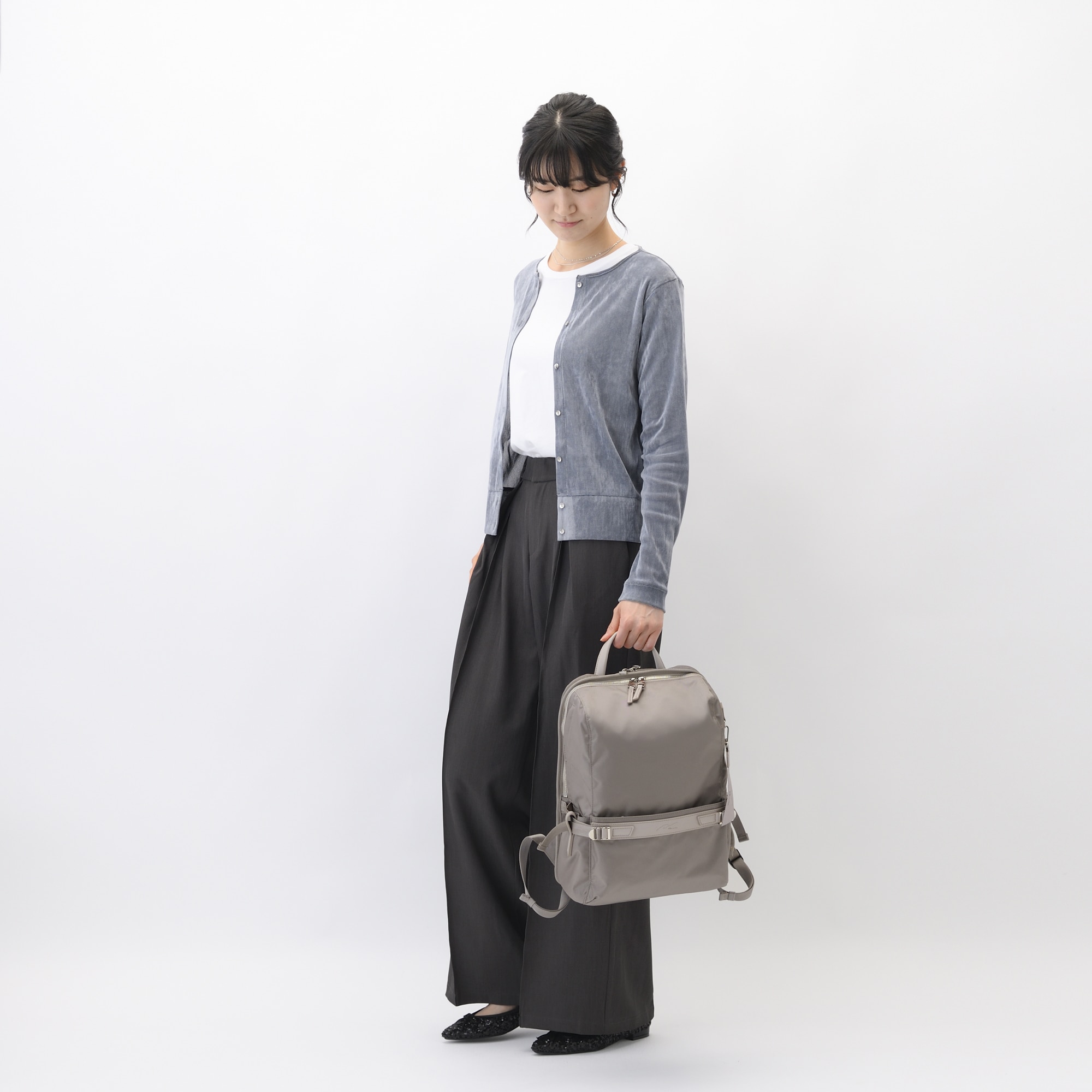 W&.Day/Night リッカ2 スクエアリュック A4サイズ 14.0インチPC収納 19152 11:スモーキーピンク A4/14.0インチPC収納