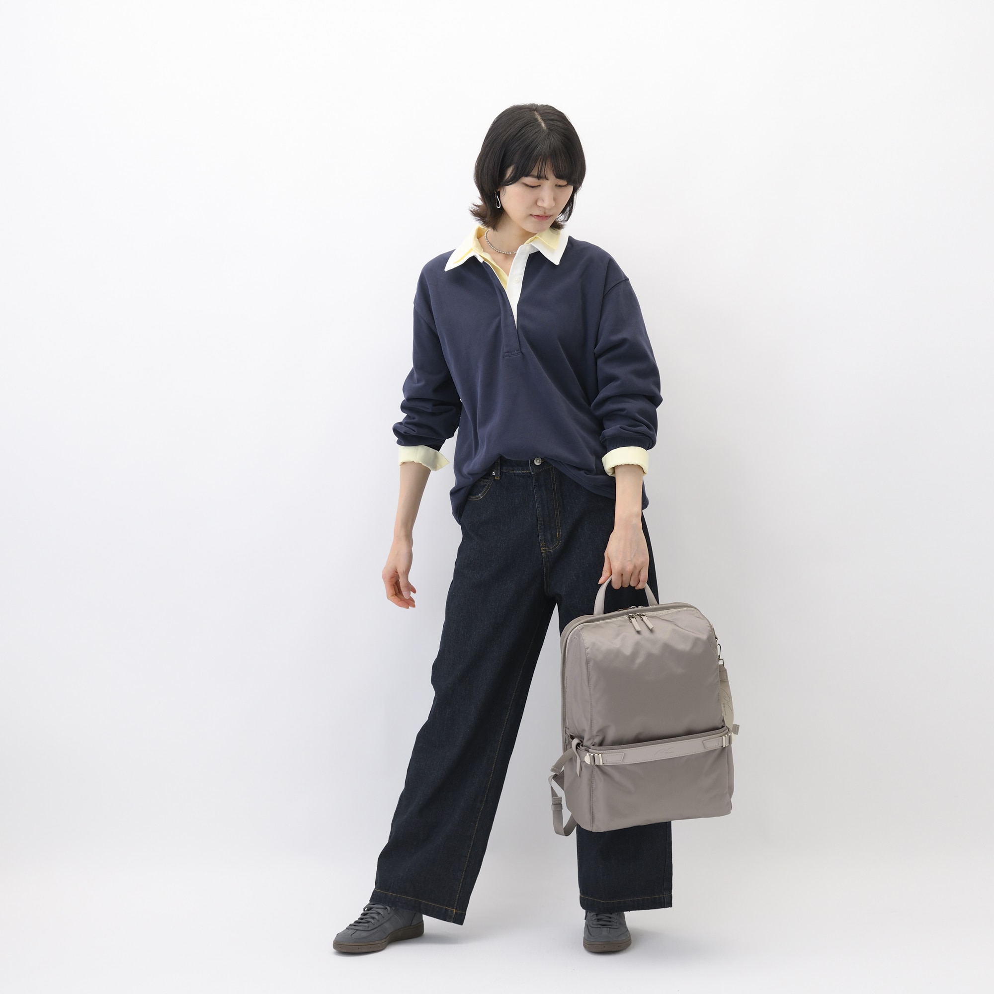 W&.Day/Night リッカ2 スクエアリュック B4サイズ 15.6インチPC収納 19153 11:スモーキーピンク B4/15.6インチPC収納