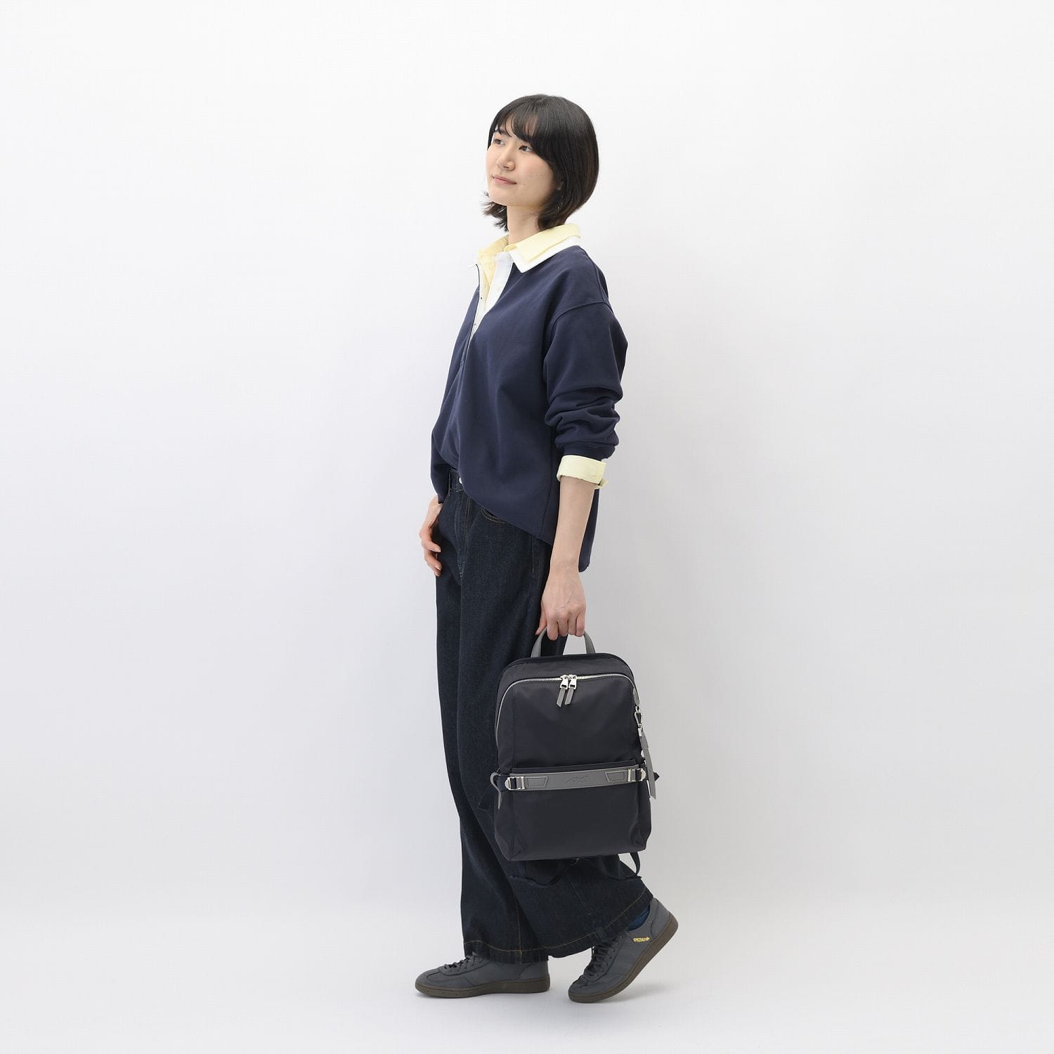 W&.Day/Night リッカノーツ スクエアリュック A4サイズ 13.3インチPC収納 19161 03:ネイビー A4/13.3インチPC収納