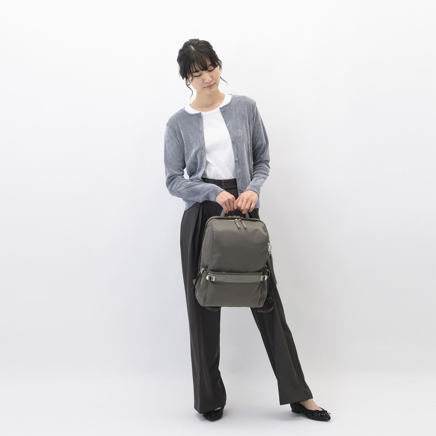 W&.Day/Night リッカノーツ スクエアリュック A4サイズ 14.0インチPC収納 19162 09:ダークグレー A4/14.0インチPC収納