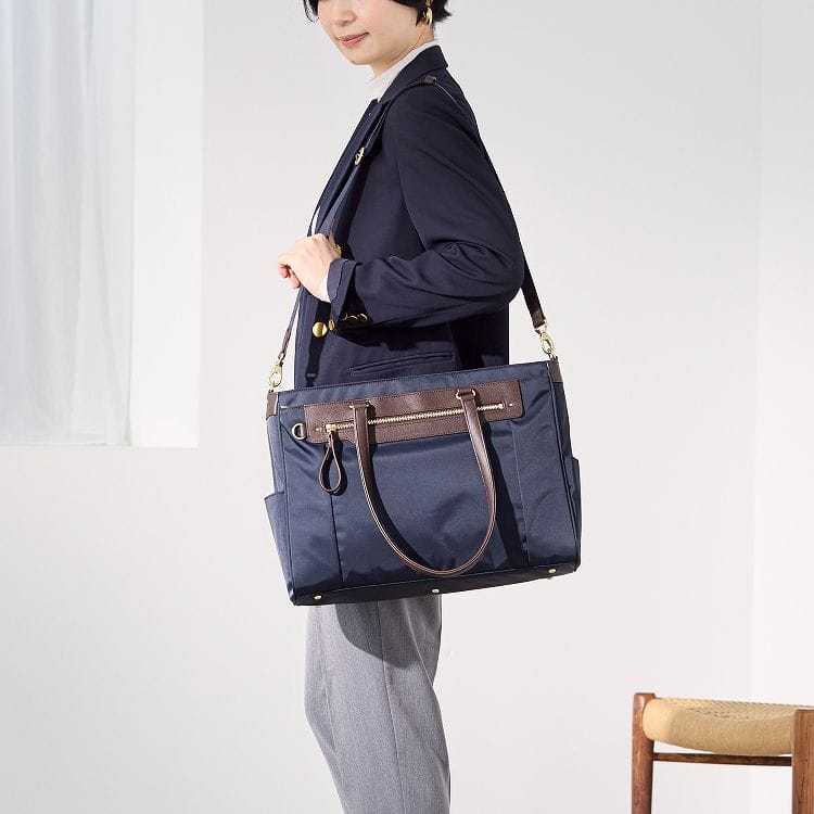 【セール価格】ace./エース ビエナ3 A4 14.0インチサイズ トートバッグ 2気室 レディースビジネス 68702 03:ネイビー トートバッグ/14.0インチPC収納 2気室