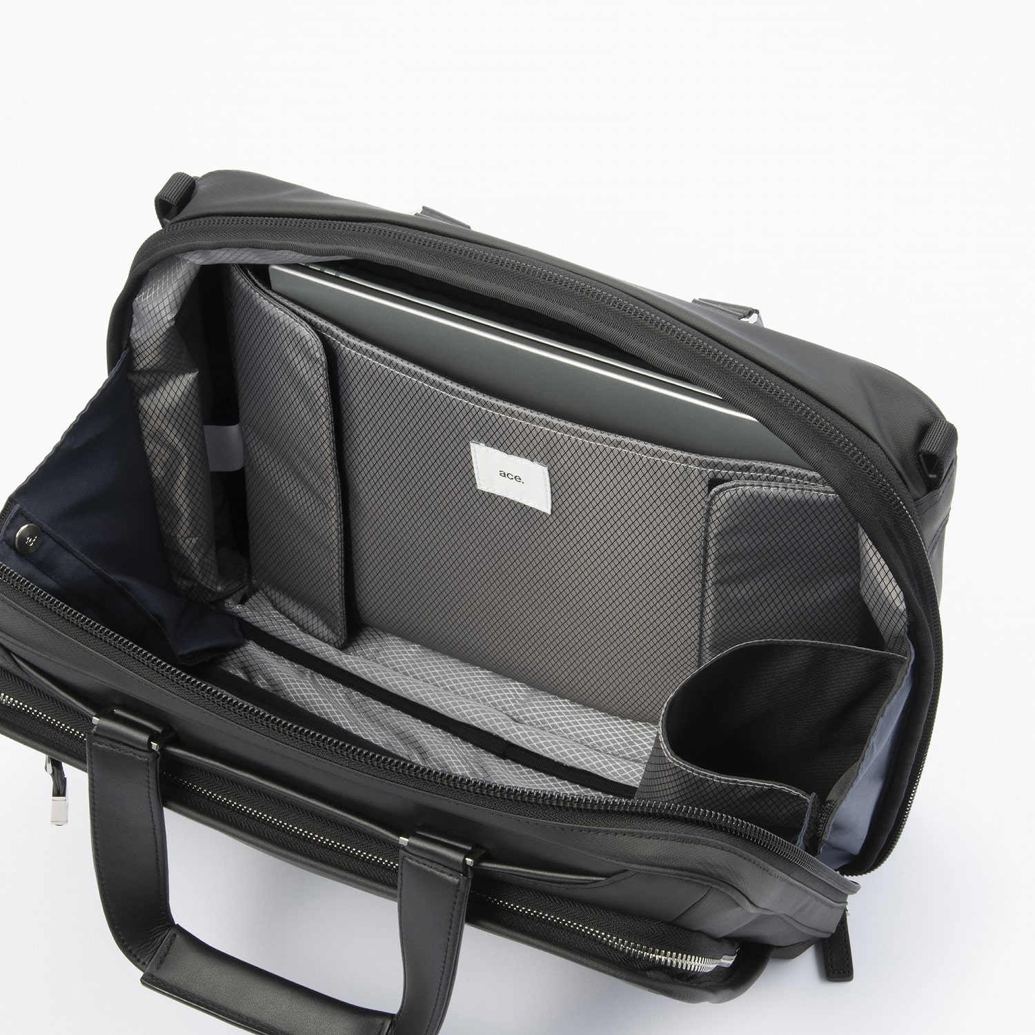 ace./エース EVL-4.0 10th LTD ブリーフ 1気室 A4 14インチPC ビジネスバッグ 68951 03:ネイビー A4ブリーフ/1気室エキスパンダブル/13-17L