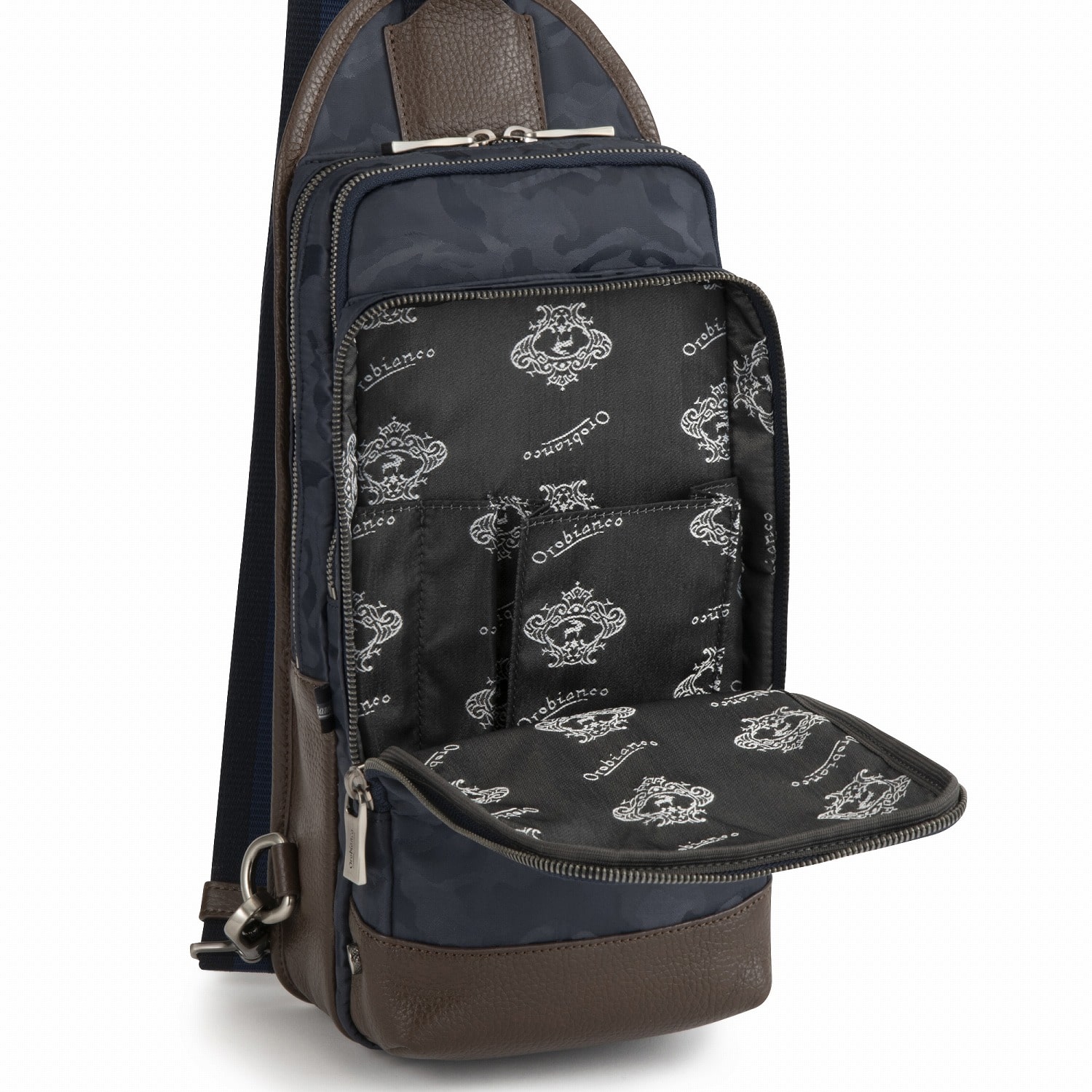 【30周年記念モデル】Orobianco/オロビアンコ ソロペルテ 30th ボディバッグ 5L 93194 01:ブラック ボディバッグ 5L