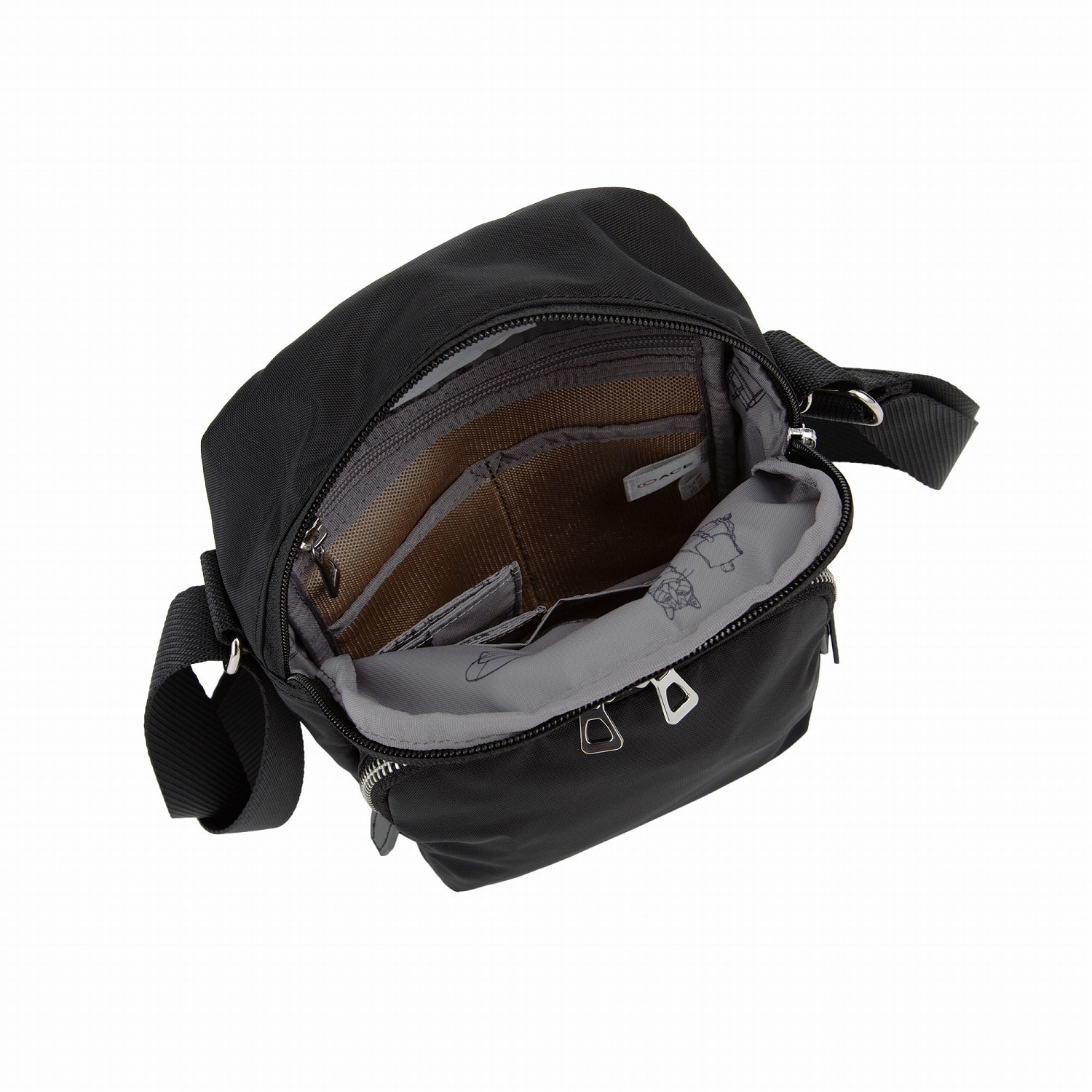 ace./エース HAyU フィカス ショルダーバッグ 縦型 19101 06:ライトグレー ショルダーバッグ S