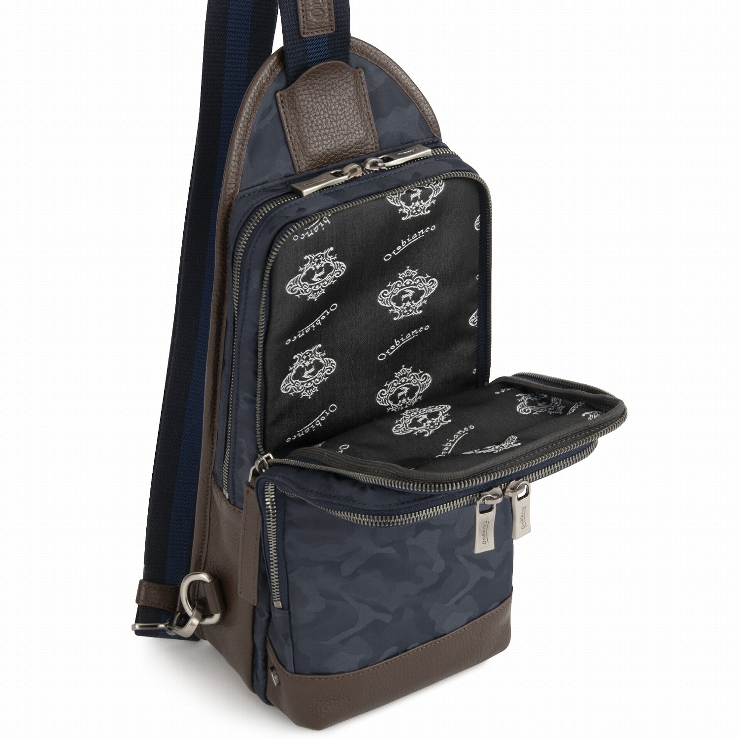 【30周年記念モデル】Orobianco/オロビアンコ ソロペルテ 30th ボディバッグ 5L 93194 01:ブラック ボディバッグ 5L