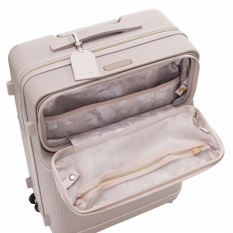 Jewelna Rose コゼット スーツケース 55L フロントポケット かわいい レディース 送料無料 05542 06:ホワイト 55L