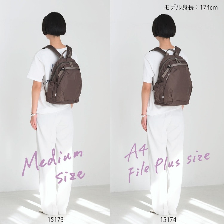 W&.Day/Night アウリンコ ラウンドリュック A4サイズ 14.0インチPC収納 15174 01:ブラック A4サイズ/14.0インチPC