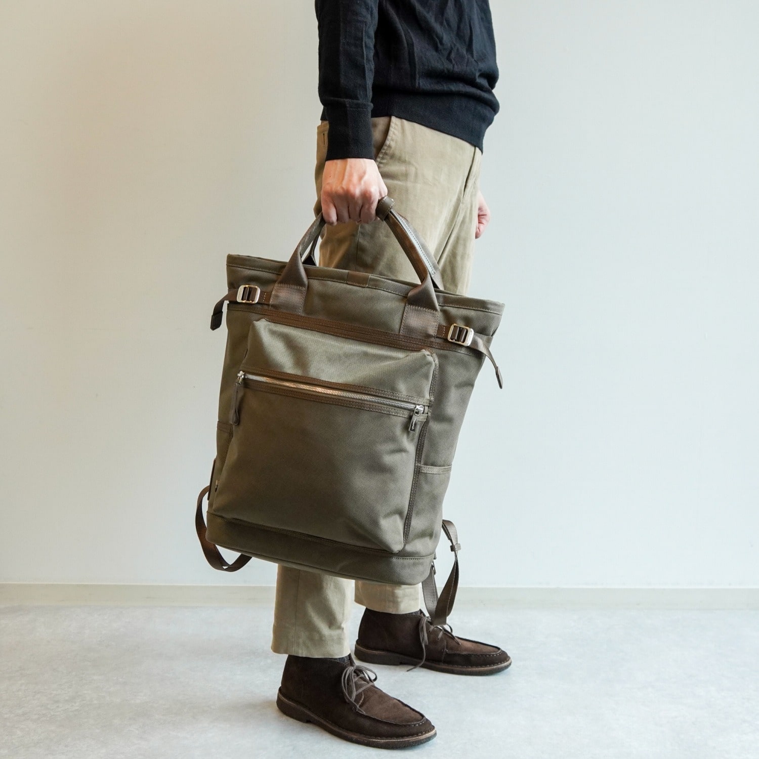 【セール価格】Orobianco/オロビアンコ ピオニエーレ リュックサック A4 92936 01:ブラック リュック L