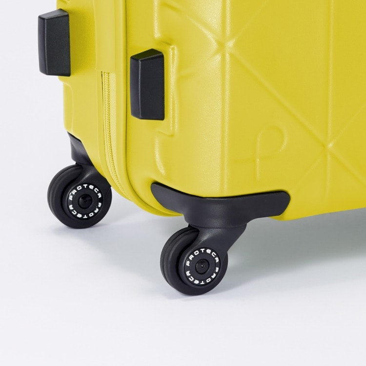 静かでなめらかな走行を実現した360度回転の4輪キャスターを搭載