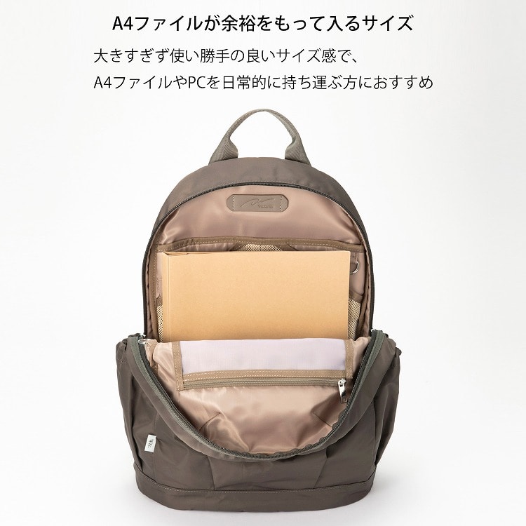 W&.Day/Night アウリンコ ラウンドリュック A4サイズ 14.0インチPC収納 15174 01:ブラック A4サイズ/14.0インチPC