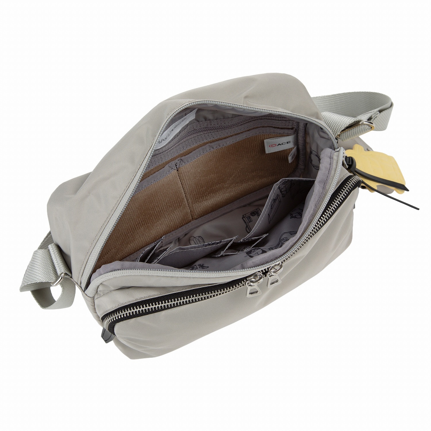 ace./エース HAyU フィカス ショルダーバッグ 横型 19102 09:チャコール ショルダーバッグ M