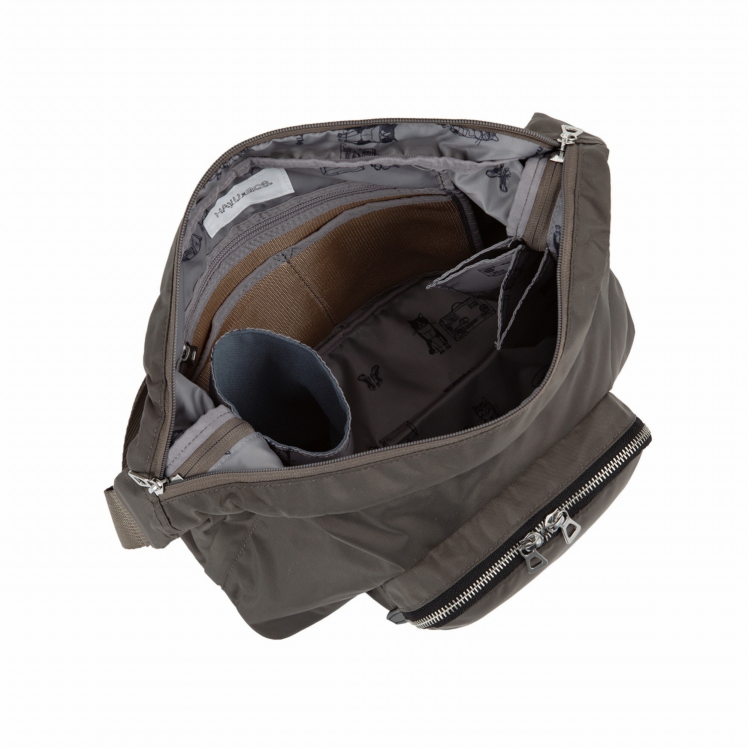 ace./エース HAyU フィカス ショルダーバッグ 19103 09:チャコール ショルダーバッグ L