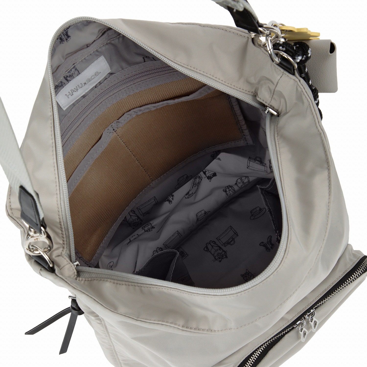 ace./エース HAyU フィカス 2WAYショルダーバッグ 19104 01:ブラック 2WAYショルダーバッグ