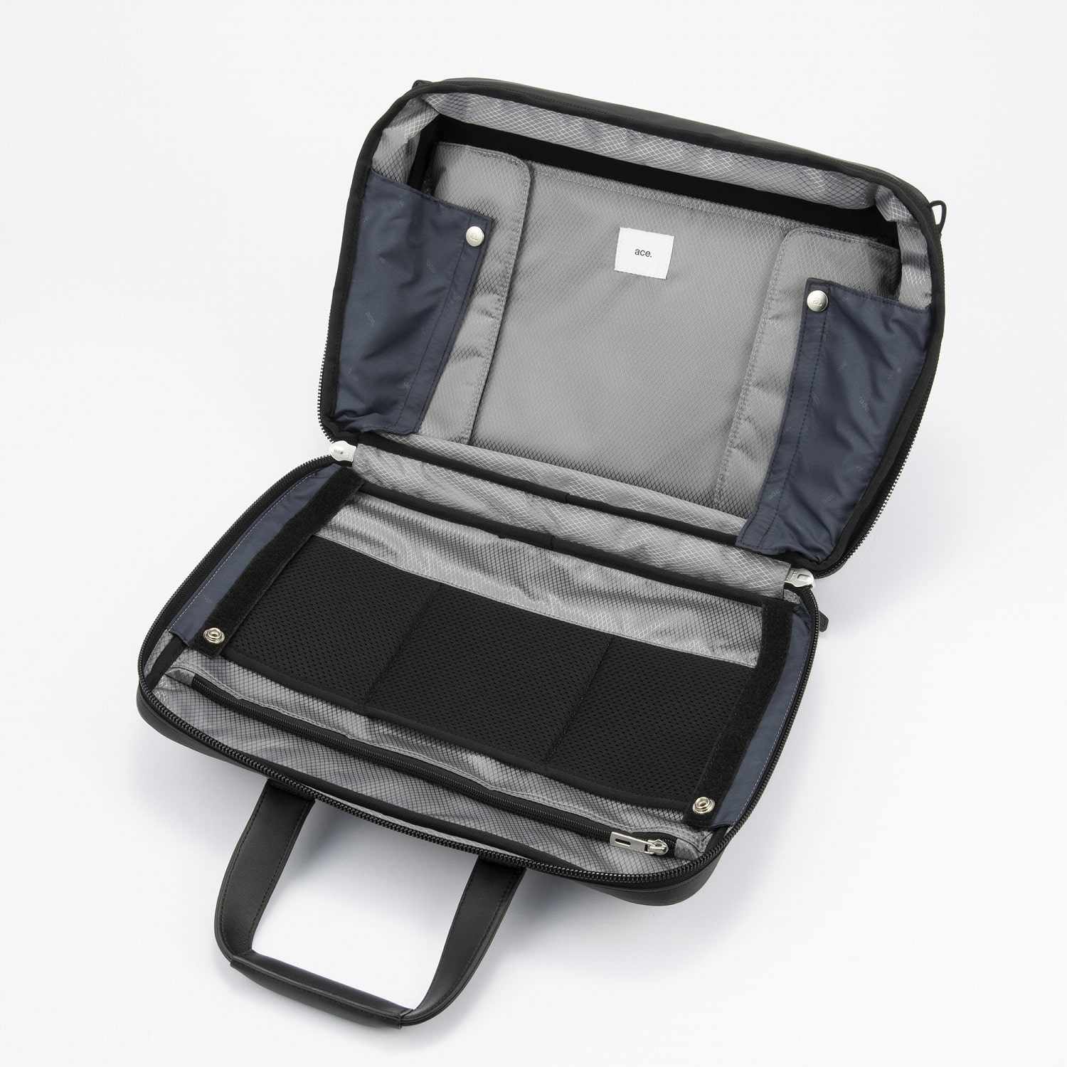 ace./エース EVL-4.0 10th LTD ブリーフ 1気室 A4 14インチPC ビジネスバッグ 68951 03:ネイビー A4ブリーフ/1気室エキスパンダブル/13-17L