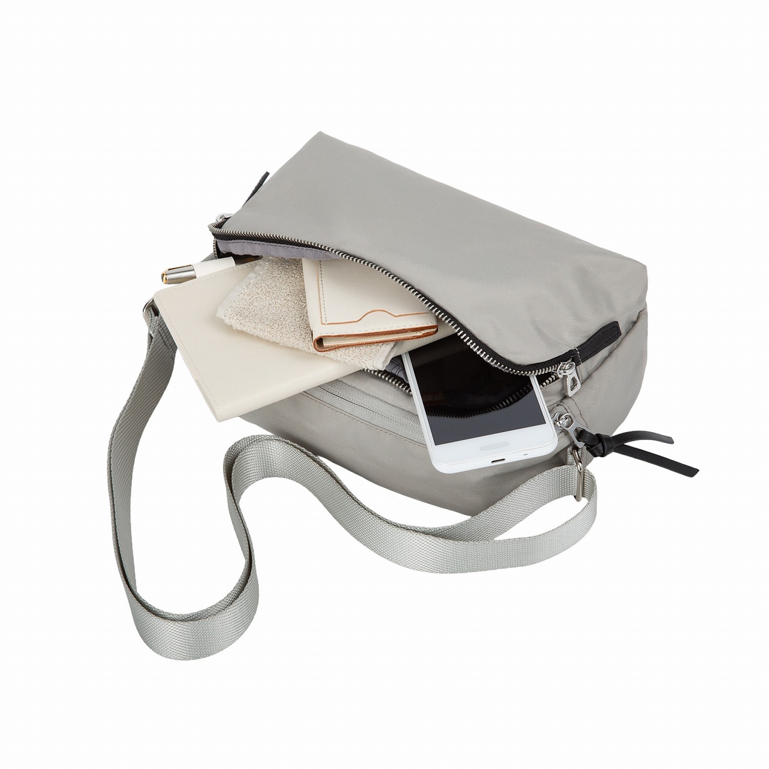 ace./エース HAyU フィカス ショルダーバッグ 横型 19102 09:チャコール ショルダーバッグ M