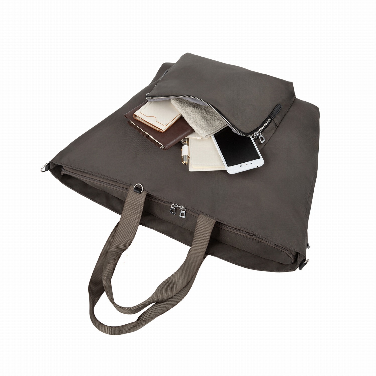 ace./エース HAyU フィカス ボストントートバッグ 19107 06:ライトグレー ボストントートバッグ