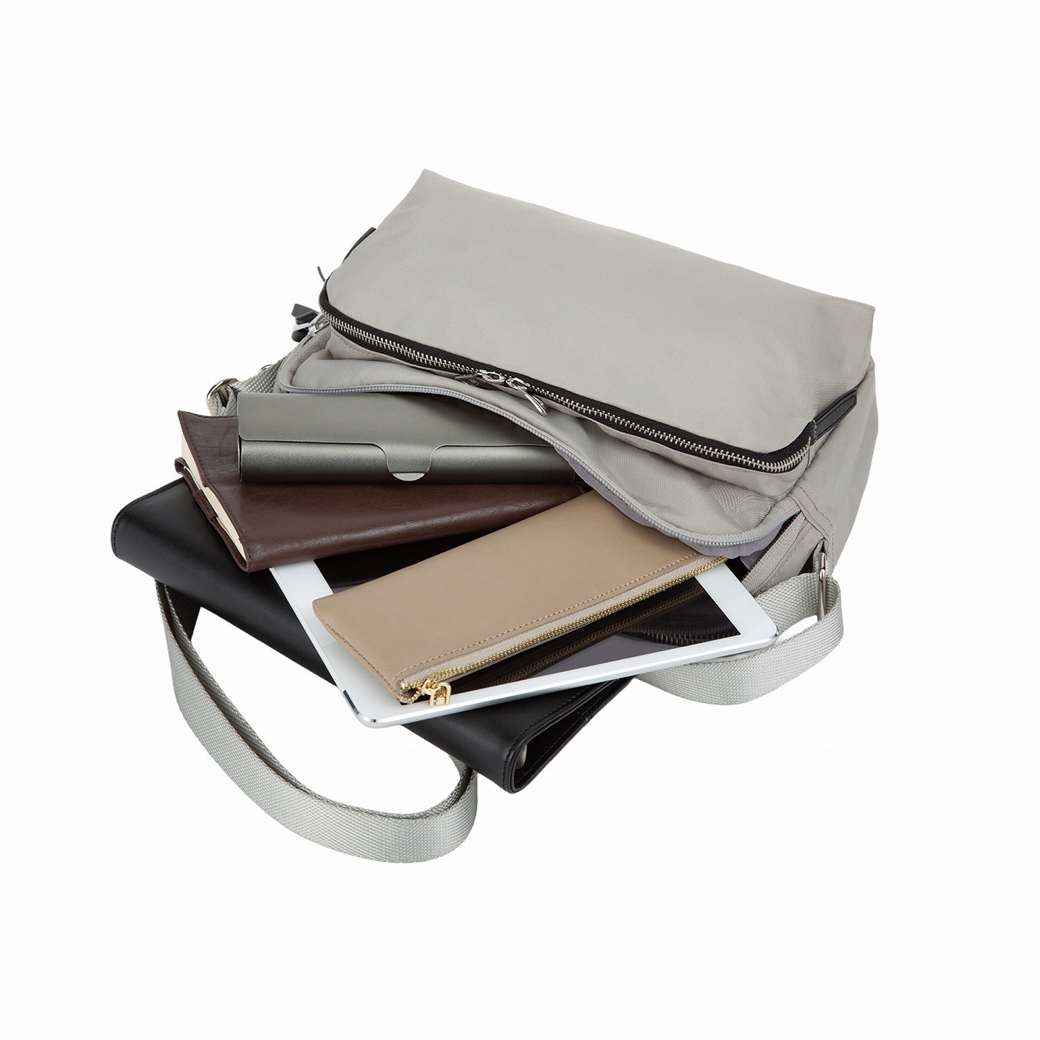 ace./エース HAyU フィカス ショルダーバッグ 横型 19102 09:チャコール ショルダーバッグ M