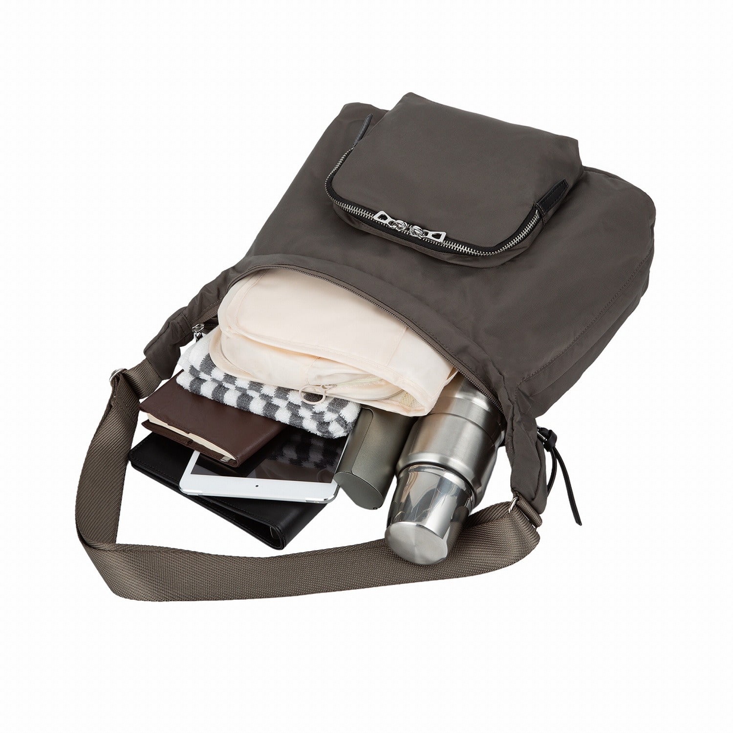 ace./エース HAyU フィカス ショルダーバッグ 19103 09:チャコール ショルダーバッグ L