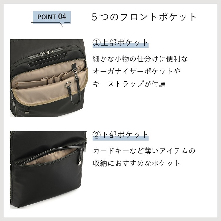 ace./エース ラプリム リュック レディースビジネス B4 15.6インチサイズ 送料無料 68802 01:ブラックBN リュック/15.6インチ対応