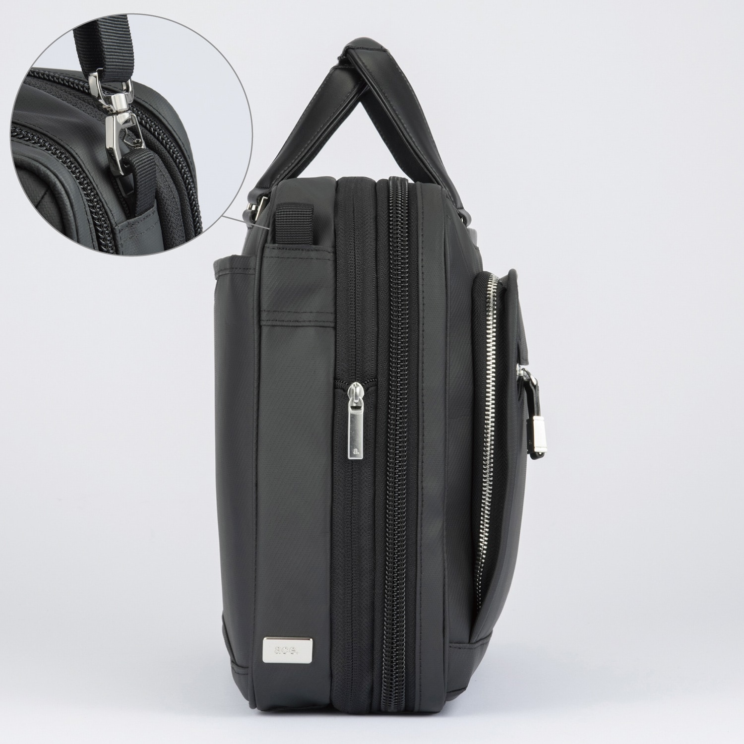 ace./エース EVL-4.0 10th LTD ブリーフ 1気室 A4 14インチPC ビジネスバッグ 68951 03:ネイビー A4ブリーフ/1気室エキスパンダブル/13-17L