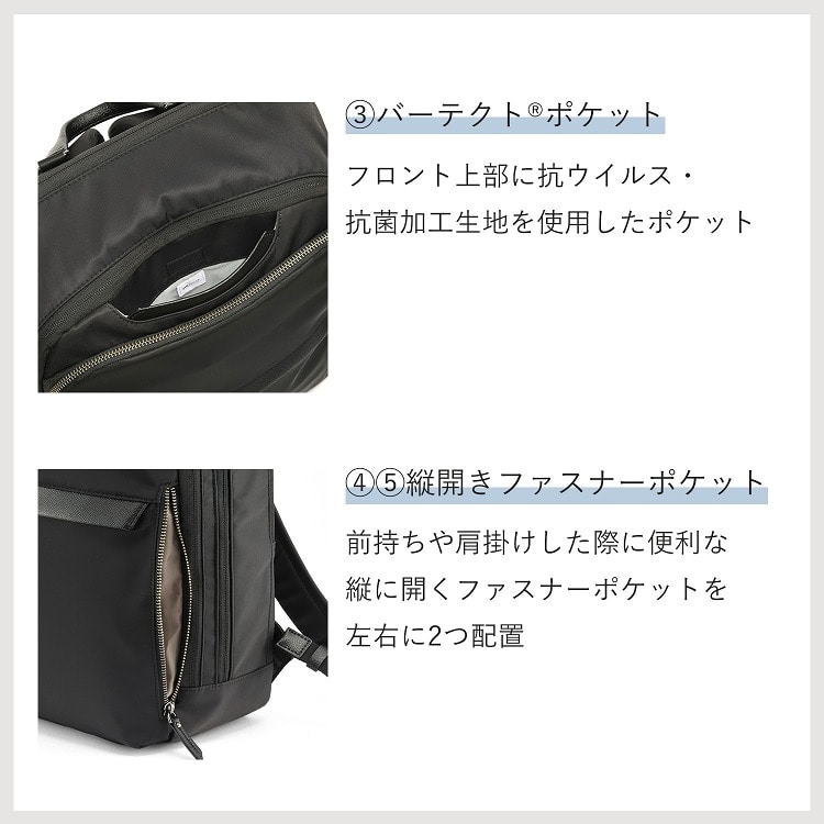 ace./エース ラプリム リュック レディースビジネス B4 15.6インチサイズ 送料無料 68802 01:ブラックBN リュック/15.6インチ対応