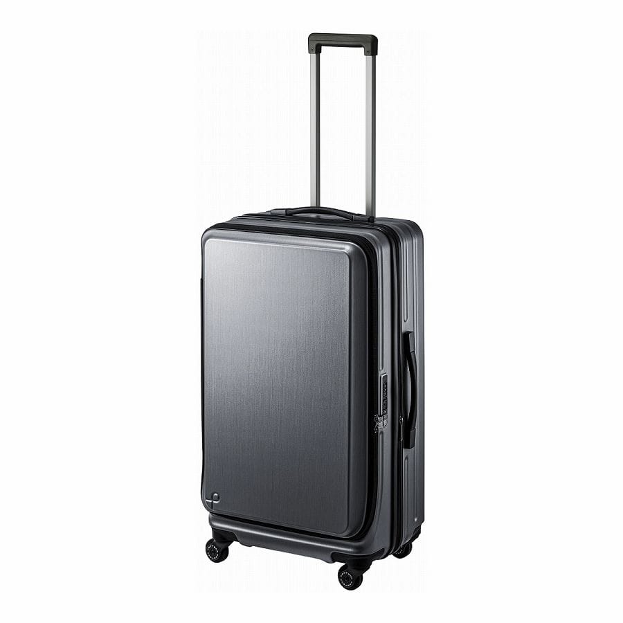 PROTECA/プロテカ スーツケース フレスターEX キャスターストッパー フロントオープン 76/89L 01553 02:ガンメタリックヘアライン 76/89L