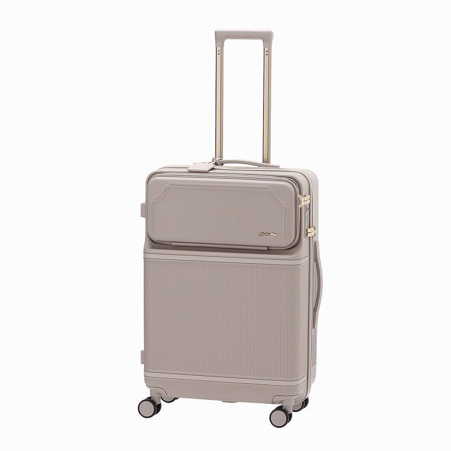 Jewelna Rose コゼット スーツケース 55L フロントポケット かわいい レディース 送料無料 05542 09:グレージュ 55L