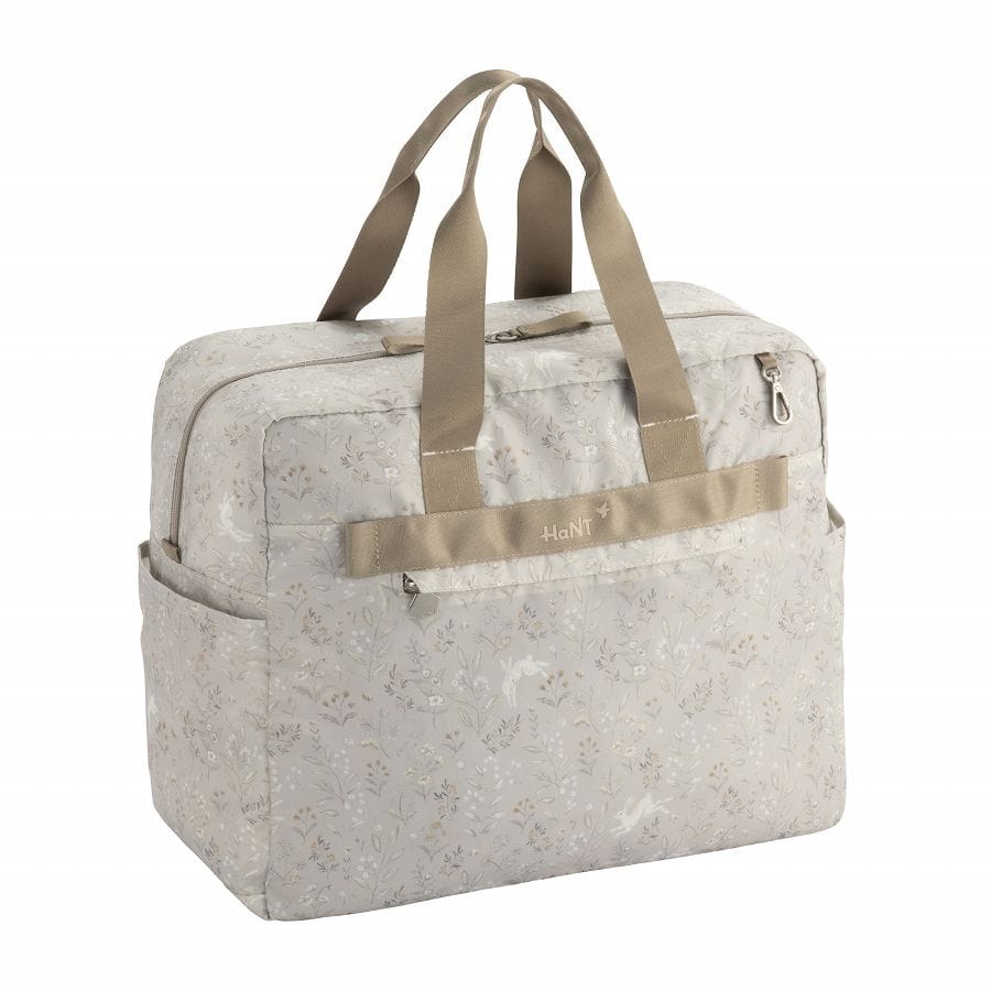 HaNT/ハント 折りたたみボストンバッグ 30L B4収納 17721 09:グレーフラワー 30L/B4