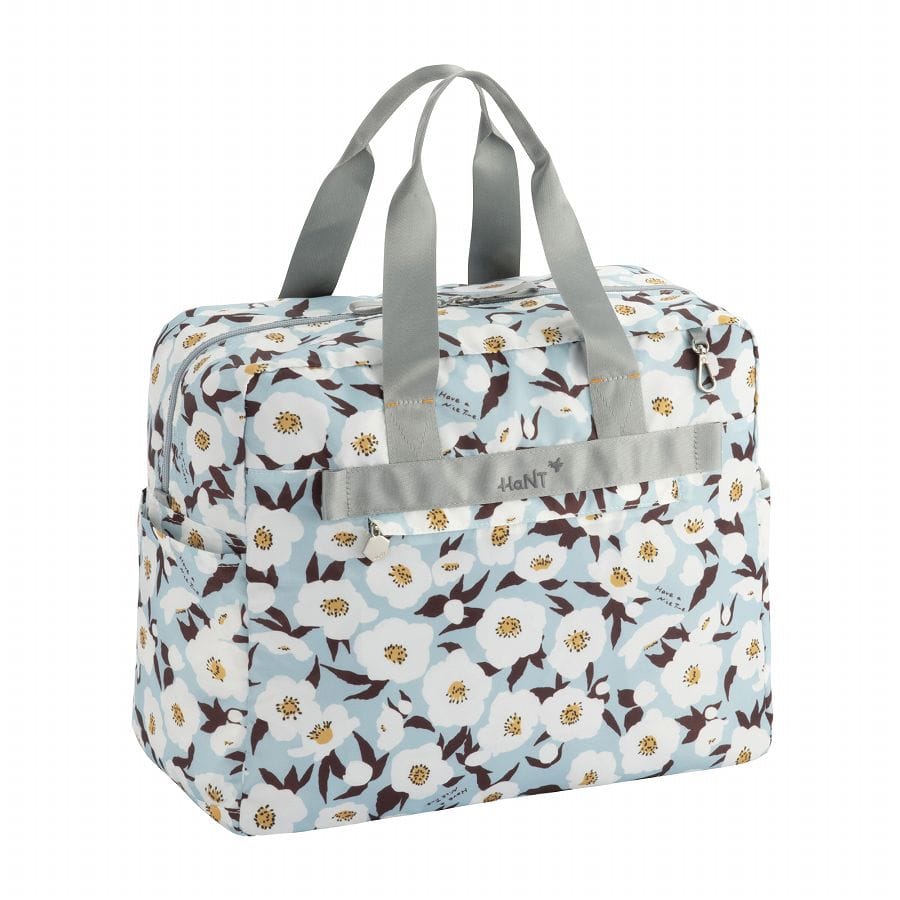 HaNT/ハント 折りたたみボストンバッグ 30L B4収納 17721 13:ブルーフラワー 30L/B4