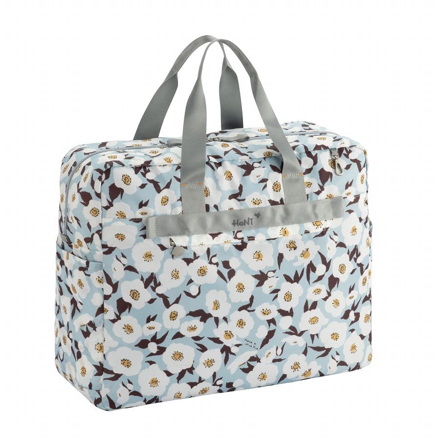 HaNT/ハント 折りたたみボストンバッグ 41L A3収納 17722 13:ブルーフラワー 41L/A3