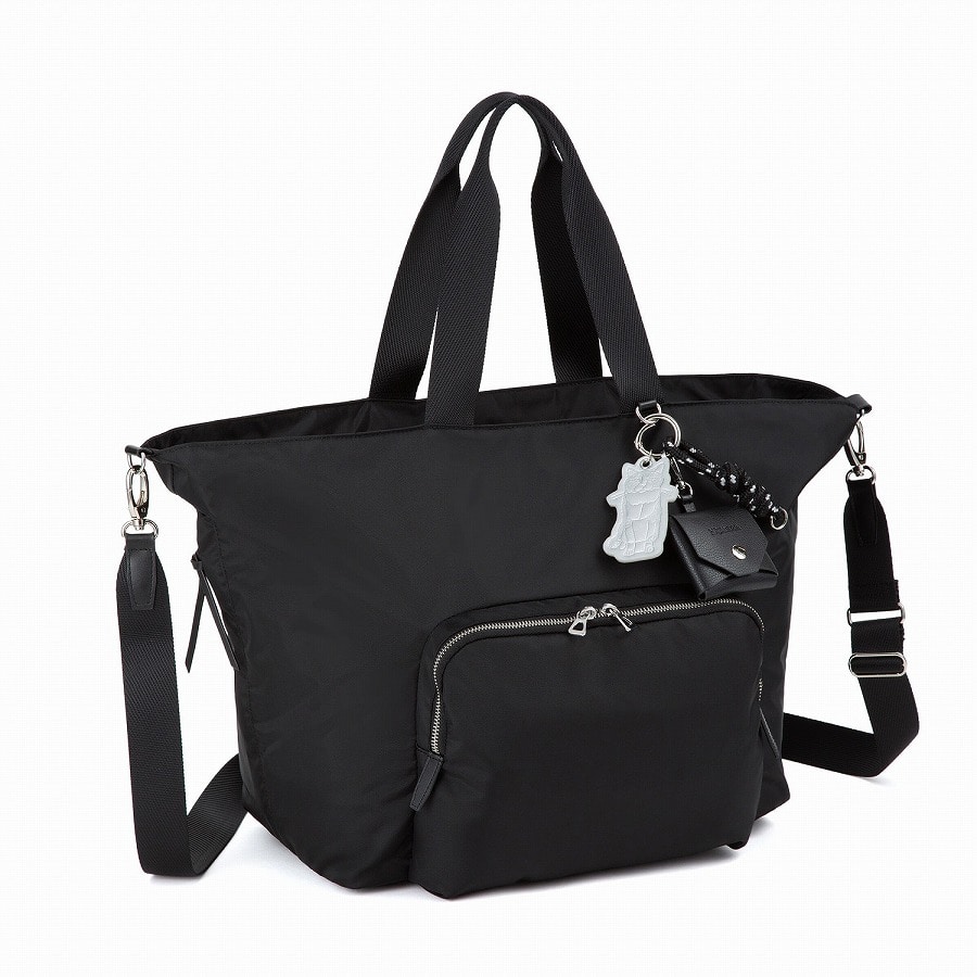 ace./エース HAyU フィカス ボストントートバッグ 19107 01:ブラック ボストントートバッグ