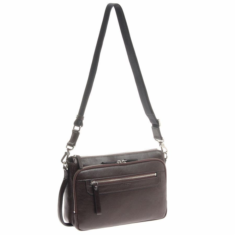 ultima TOKYO/ウルティマ トーキョー ケヴィン ショルダーバッグ ヨコ型 2WAY レザー 送料無料 77994 08:ダークブラウン ショルダーバッグ(ヨコ)