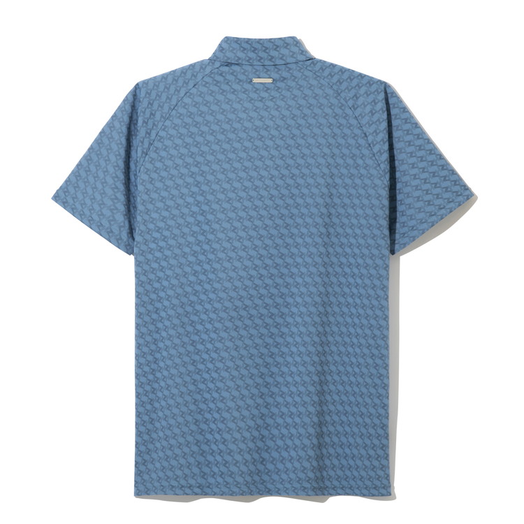 【ゼロハリバートン】ZHG-M5S6 | ZH Monogram Jacquard Shirt ゴルフウェア メンズ ジャガードシャツ 82951 ホワイト M