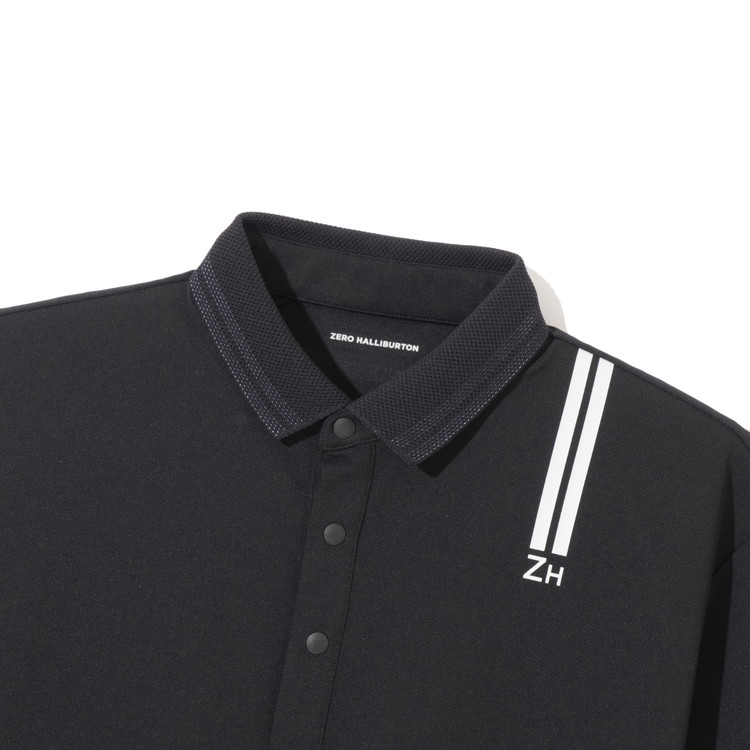 【ゼロハリバートン】ZHG-M5S4b | Double-Rib Golf Piqu Polo ゴルフウェア メンズ ポロシャツ ダブルリブ 82948 ホワイト L