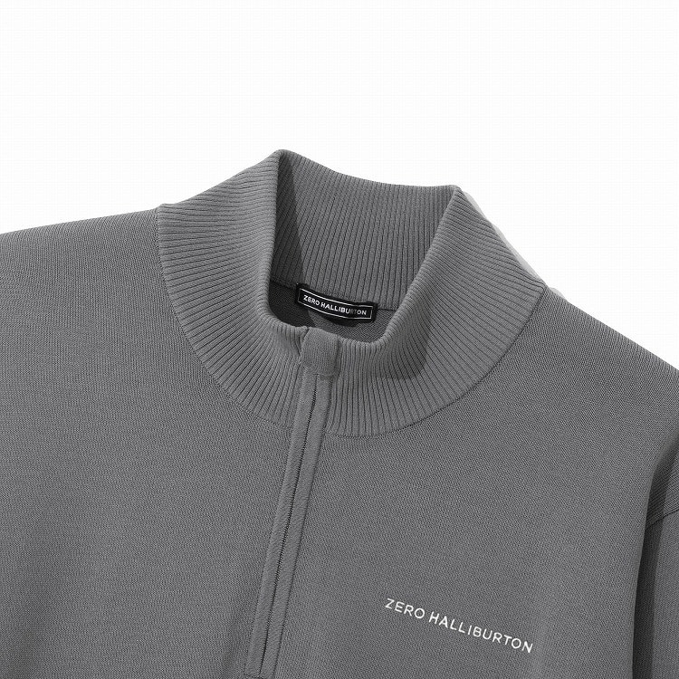【ゼロハリバートン】 ZHG-M5A4a | Half-Zip Knit ゴルフウェア ハーフジップニット 秋冬 メンズ 85113 Grey M