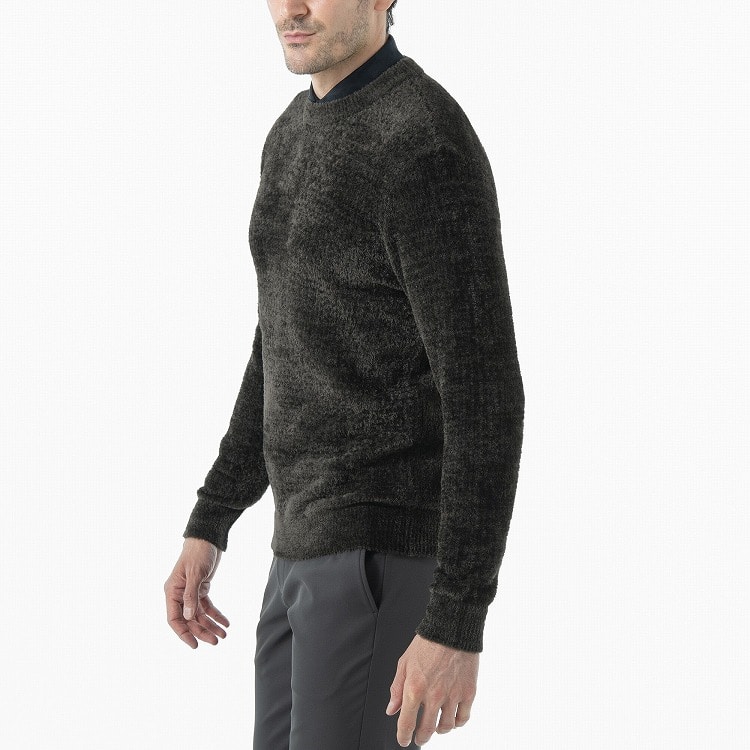 【ゼロハリバートン】 ZHG-M5A5 | Octa Crew-Neck Knit ゴルフウェア クルーネックニット 秋冬 メンズ 85119 Black M