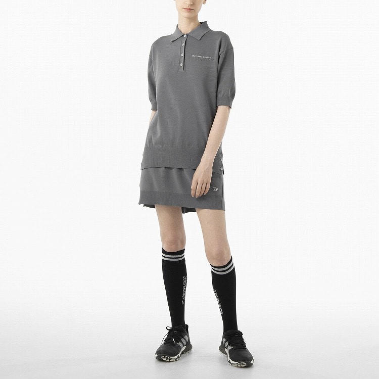【ゼロハリバートン】 ZHG-W5A4e | Knit Skirt ゴルフウェア ニットスカート 秋冬 レディース 85140 Grey M