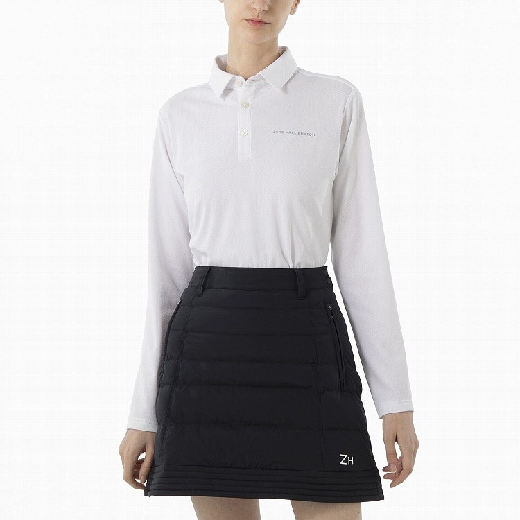 【ゼロハリバートン】 ZHG-W5A6a | Octa Long-Sleeve Polo ゴルフウェア 長袖ポロシャツ 秋冬 レディース 85143 White S