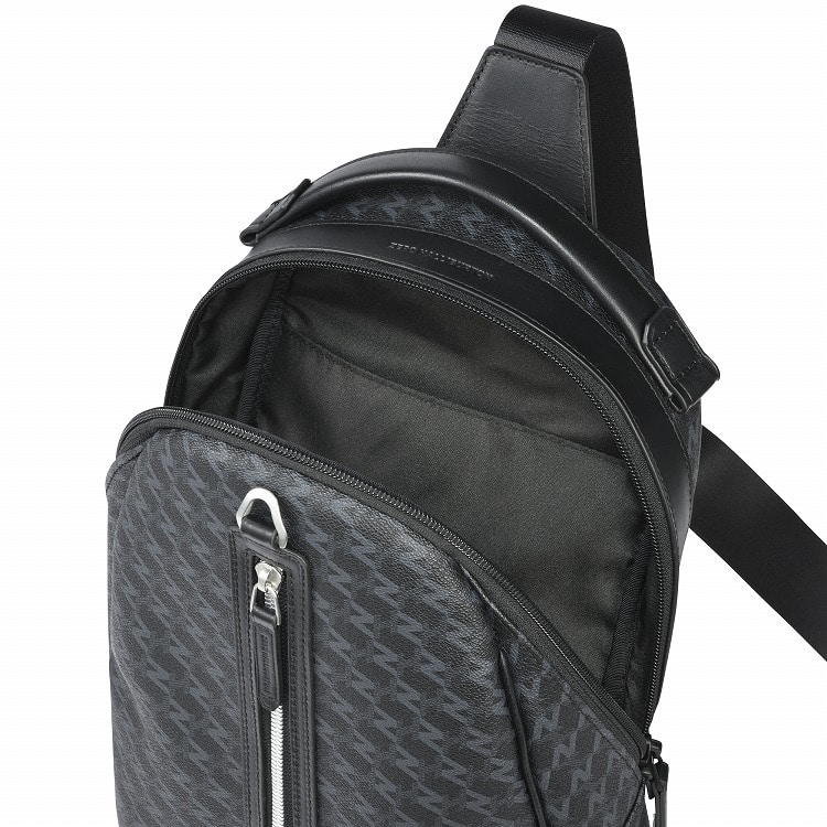 【ゼロハリバートン】 ZH Monogram/ショルダーバッグ ボディバッグ カジュアルバッグ Sling Bag モノグラム 送料無料 81523 01:ブラック ボディバッグ