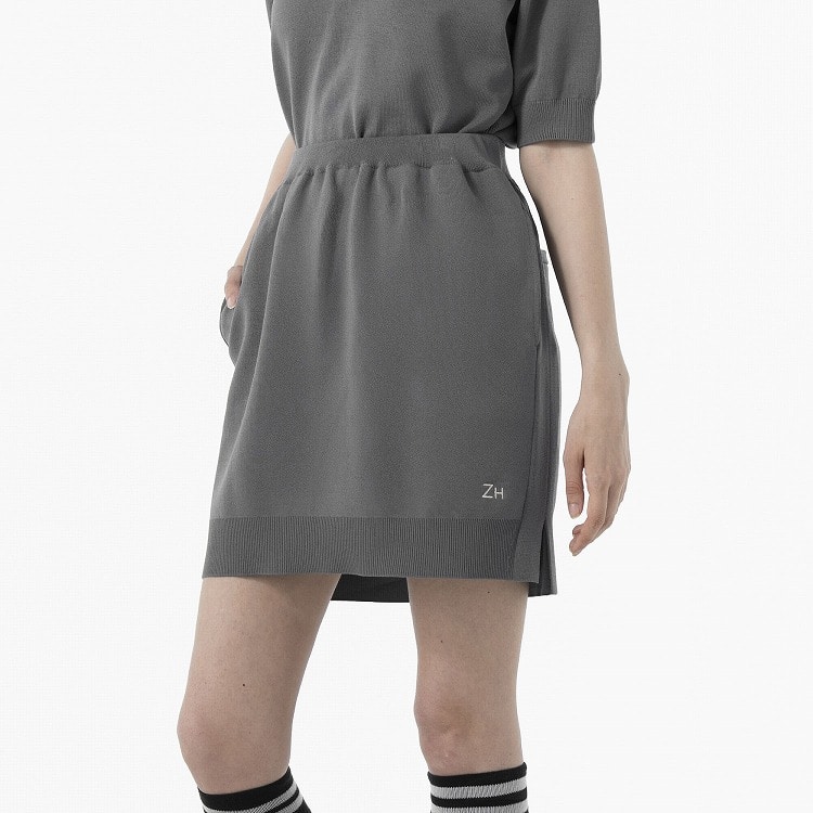 【ゼロハリバートン】 ZHG-W5A4e | Knit Skirt ゴルフウェア ニットスカート 秋冬 レディース 85140 Grey M