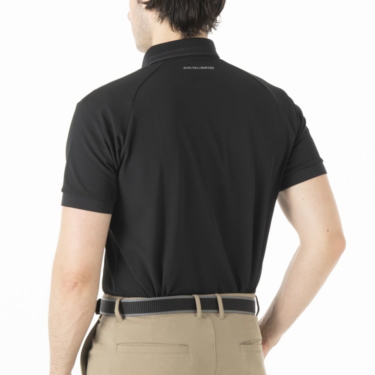 【ゼロハリバートン】ZHG-M5S4b | Double-Rib Golf Piqu Polo ゴルフウェア メンズ ポロシャツ ダブルリブ 82948 ホワイト L