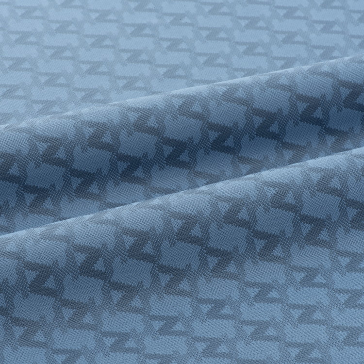 【ゼロハリバートン】ZHG-M5S6 | ZH Monogram Jacquard Shirt ゴルフウェア メンズ ジャガードシャツ 82951 ホワイト M