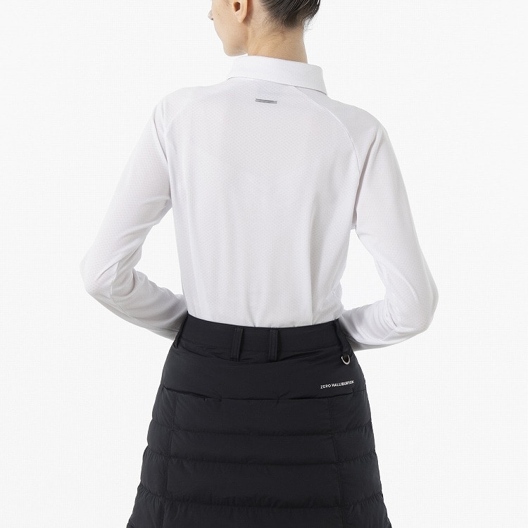 【ゼロハリバートン】 ZHG-W5A6a | Octa Long-Sleeve Polo ゴルフウェア 長袖ポロシャツ 秋冬 レディース 85143 White S